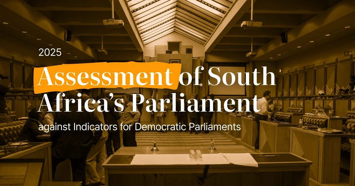 Assessment of SA Parliament against Indicators for Democratic Parliament
